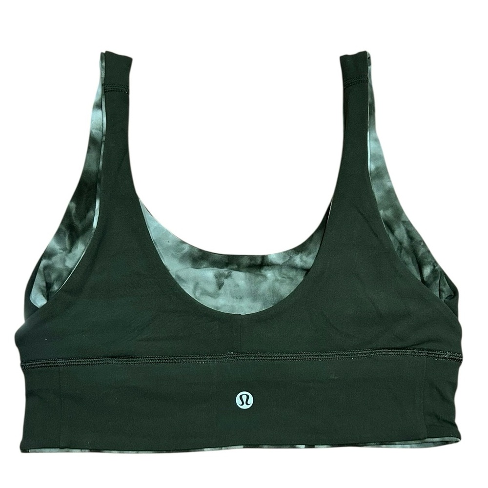 Lululemon Sz 8 Align Reversible Bra *Light Support A/B Cup Diamond Dye Green Gym - Picture 7 of 8